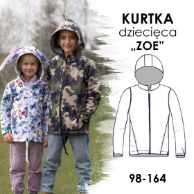 KURTKA DZIECIĘCA (ZOE) - WYKRÓJ PAPIEROWY