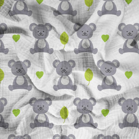 KOALA I LIŚCIE (ZWIERZYNIEC) - Muślin bawełniany