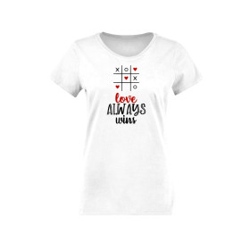 T-SHIRT DAMSKI - KÓŁKO I KRZYŻYK (BE MY VALENTINE) - single jersey