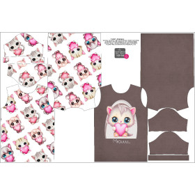 2-PACK - T-SHIRT DZIECIĘCY - SWEET CATS WZ. 2 - ZESTAW DO USZYCIA