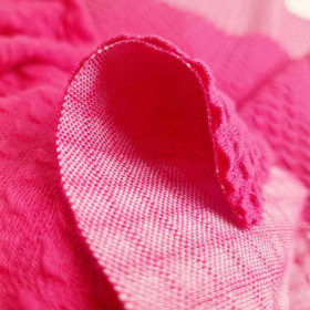 Dzianina 3D - żakard bawełniany/ D-183 MAGENTA (PINK)