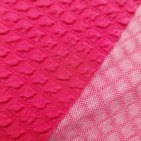 Dzianina 3D - żakard bawełniany/ D-183 MAGENTA (PINK)