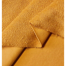 DWUSTRONNA dzianina dresowa z jodełką - MANGO / MR 65 (P290j)