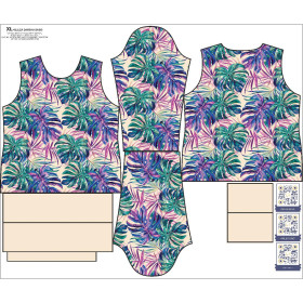 BLUZA DAMSKA (HANA) BASIC - MONSTERA wz.10 - ZESTAW DO USZYCIA