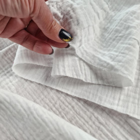 Muślin bawełniany, Double Gauze - BIAŁY