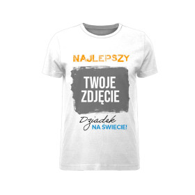 MĘSKI T-SHIRT - NAJLEPSZY DZIADEK NA ŚWIECIE - Z WŁASNYM ZDJĘCIEM - ZESTAW DO USZYCIA