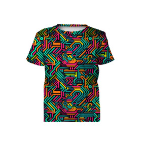 NEON ABSTRACT WZ.2 - lekka dzianina drapana