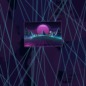 NEON GALAXY WZ.12 - panel (60cm x 50cm) dzianina drapana z elastanem ITY