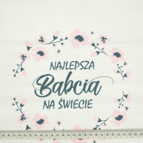 PANEL PODUSZKOWY - Najlepsza Babcia na Świecie/ płótno - HOME DECOR PREMIUM