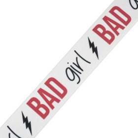 Guma tkana z nadrukiem - BAD GIRL / Rozmiar do wyboru