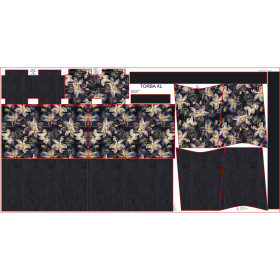 Torba XL z saszetką 2 w 1 - PASTEL FLOWERS WZ.3 - zestaw do uszycia