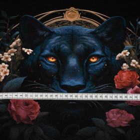 GOTHIC PANTHER - panel (60cm x 50cm)- single jersey z elastanem ITY