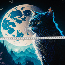 MOON CAT - panel (75cm x 80cm) single jersey