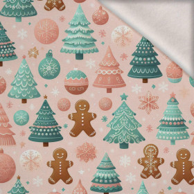 Pastel Christmas wz. 1 - dzianina drapana z elastanem ITY