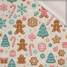 Pastel Christmas wz. 3 - dzianina drapana z elastanem ITY