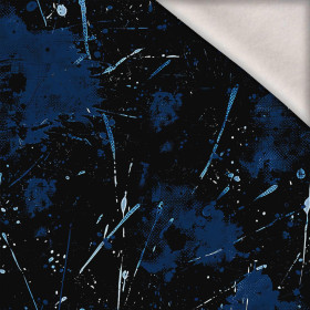 NAVY GRUNGE wz. 2 - dzianina drapana z elastanem ITY