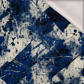 NAVY GRUNGE wz. 3 - dzianina drapana z elastanem ITY