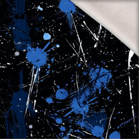 NAVY GRUNGE wz. 4 - dzianina drapana z elastanem ITY