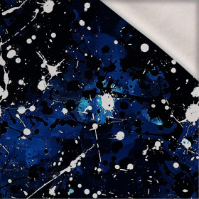 NAVY GRUNGE wz. 8 - dzianina drapana z elastanem ITY