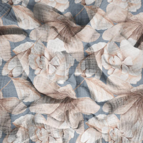 RETRO FLOWERS WZ. 2 - Muślin bawełniany
