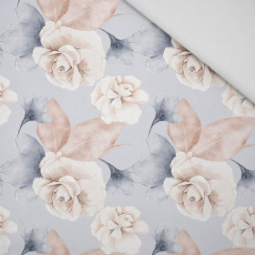 RETRO FLOWERS WZ. 4 - Tkanina bambusowa 170g