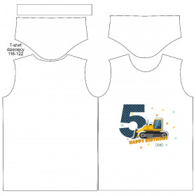 T-SHIRT DZIECIĘCY - 5.  URODZINY / SPYCHACZ - single jersey