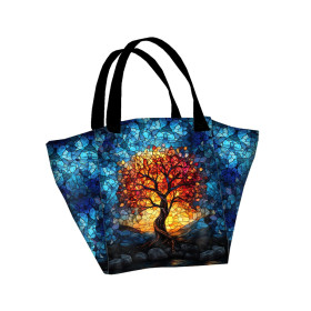 Torba XL z saszetką 2 w 1 - STAINED GLASS WZ.6  - zestaw do uszycia