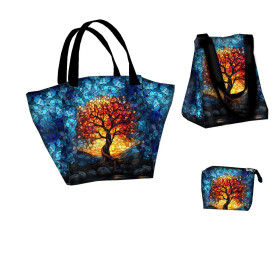 Torba XL z saszetką 2 w 1 - STAINED GLASS WZ.6  - zestaw do uszycia