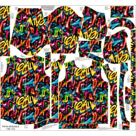 PARKA DZIECIĘCA (ARIEL) - STREET GRAFFITI wz.7 - zestaw do uszycia