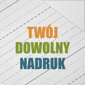 MATERIAŁ Z WŁASNYM NADRUKIEM - Hydrofobowa dzianina drapana 