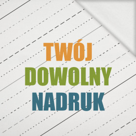 MATERIAŁ Z WŁASNYM NADRUKIEM - dzianina pętelkowa z elastanem ITY