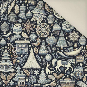 Vintage Christmas wz.25- Welur tapicerski