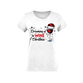 T-SHIRT DAMSKI - WINE CHRISTMAS - ZESTAW DO USZYCIA