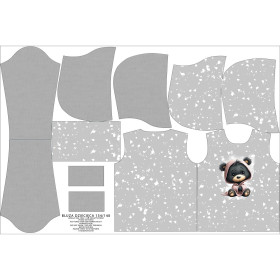 DZIECIĘCA BLUZA Z KAPTUREM (ALEX) - WINTER ANIMALS wz.12 - zestaw do uszycia