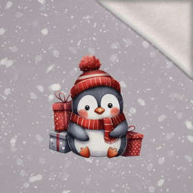 WINTER ANIMALS wz.17 - panel (60cm x 50cm) dzianina drapana z elastanem ITY