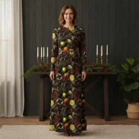 WINTER FLOWERS WZ.19- single jersey z elastanem ITY