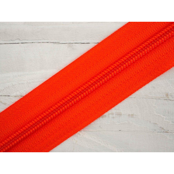 Taśma suwakowa żyłkowa 5mm  neon pomarańczowy- 1002