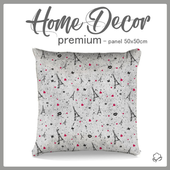 PANEL PODUSZKOWY - ZAKOCHANY PARYŻ / beton - HOME DECOR PREMIUM