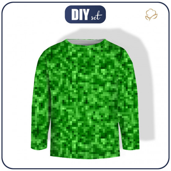 Longsleeve - PIKSELE WZ. 2 / zielony - single jersey