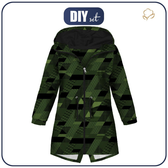 PARKA DZIECIĘCA (ARIEL) - GEOMETRYCZNE MORO WZ. 1 - zestaw do uszycia