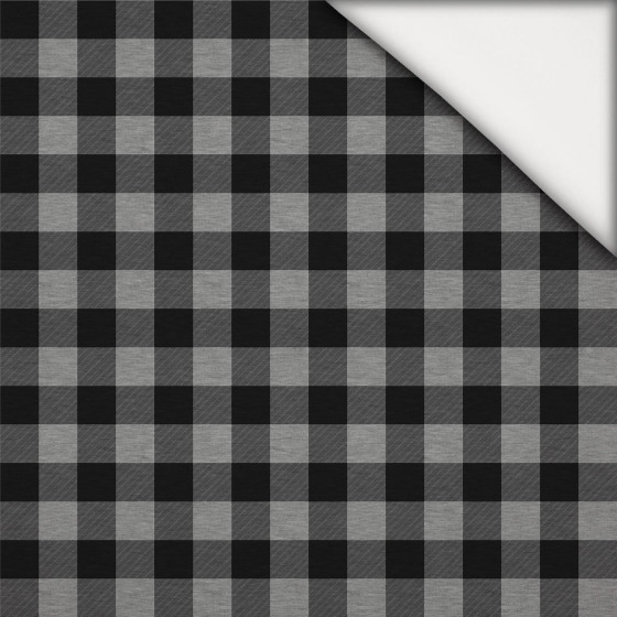 KRATA VICHY - MELANŻ JASNOSZARY - lekka dzianina drapana