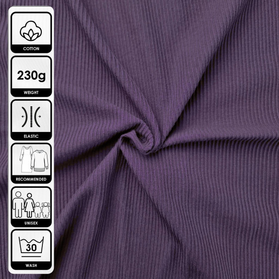RIB JERSEY - ŚLIWKOWY (plum)