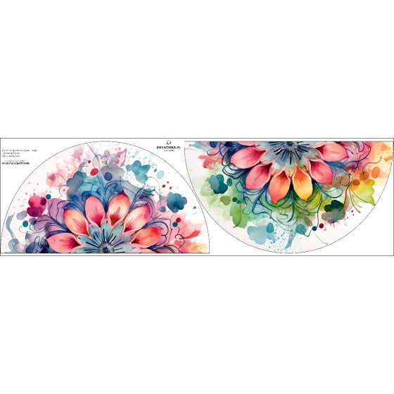 WATERCOLOR FLORAL WZ. 5 - mały panel na spódnicę z koła