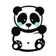 PANDA / MIĘTA ROZMIAR "M" 50x60 cm - biała (Przód)