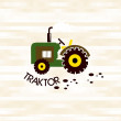 TRAKTOR ZIELONY - panel (60cm x 50cm)