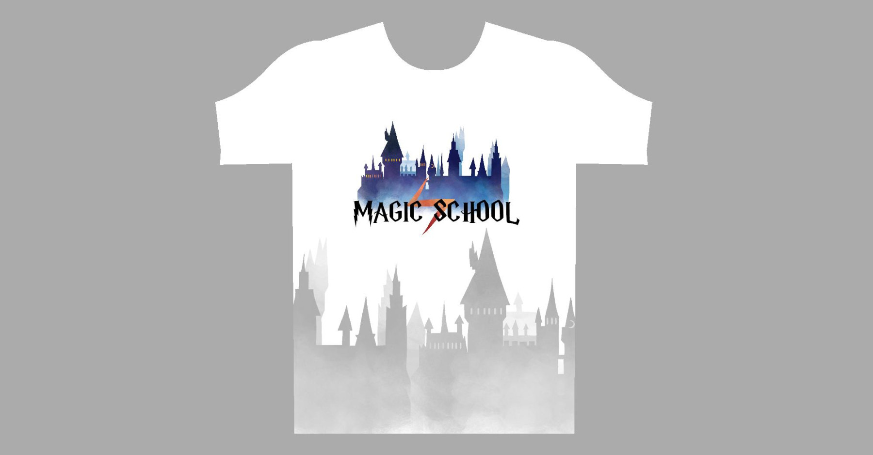 T-SHIRT DZIECIĘCY - MAGIC SCHOOL (MAGICZNA SZKOŁA) - single jersey