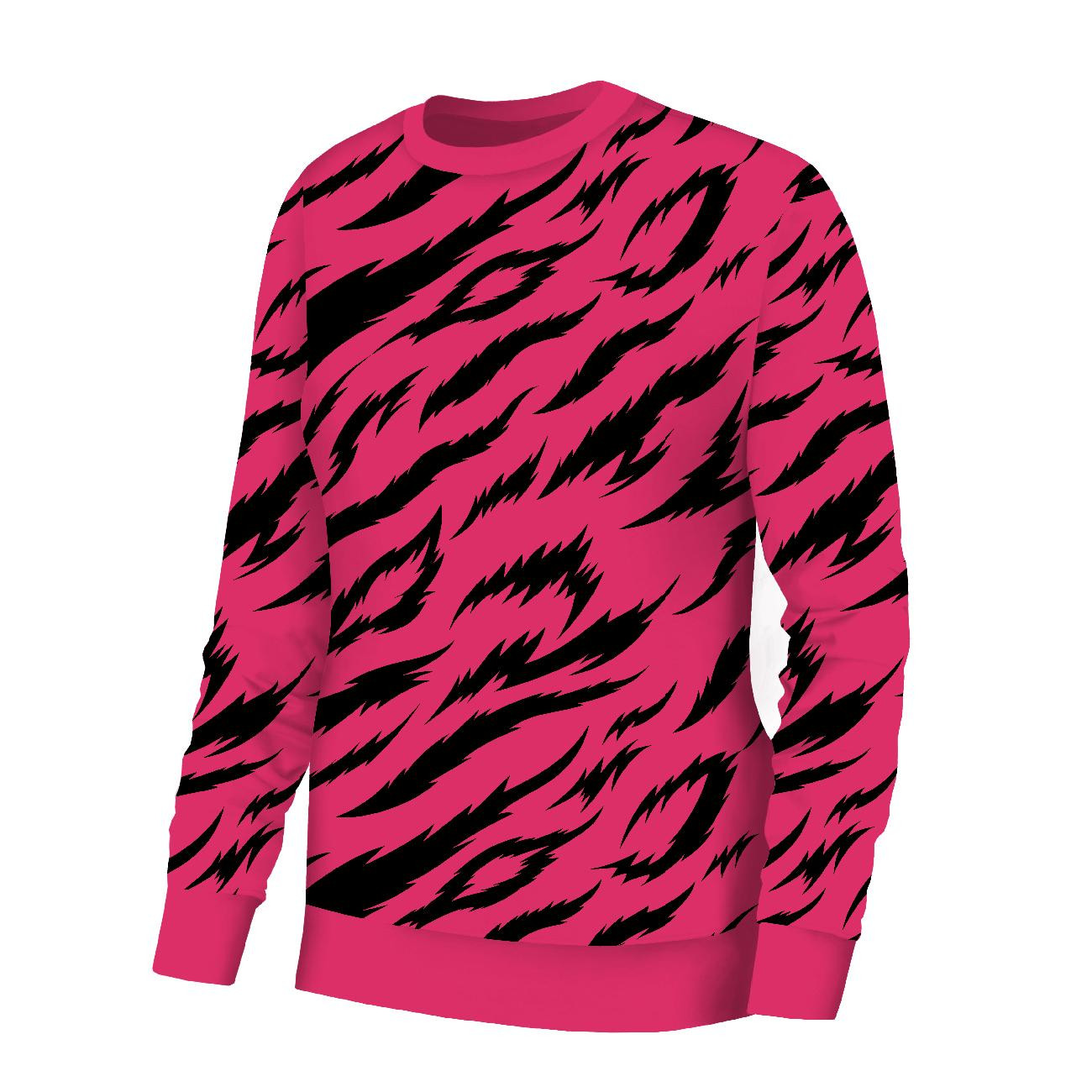 BLUZA DAMSKA (HANA) BASIC - ZEBRA / B-25 fuksja - zestaw do uszycia