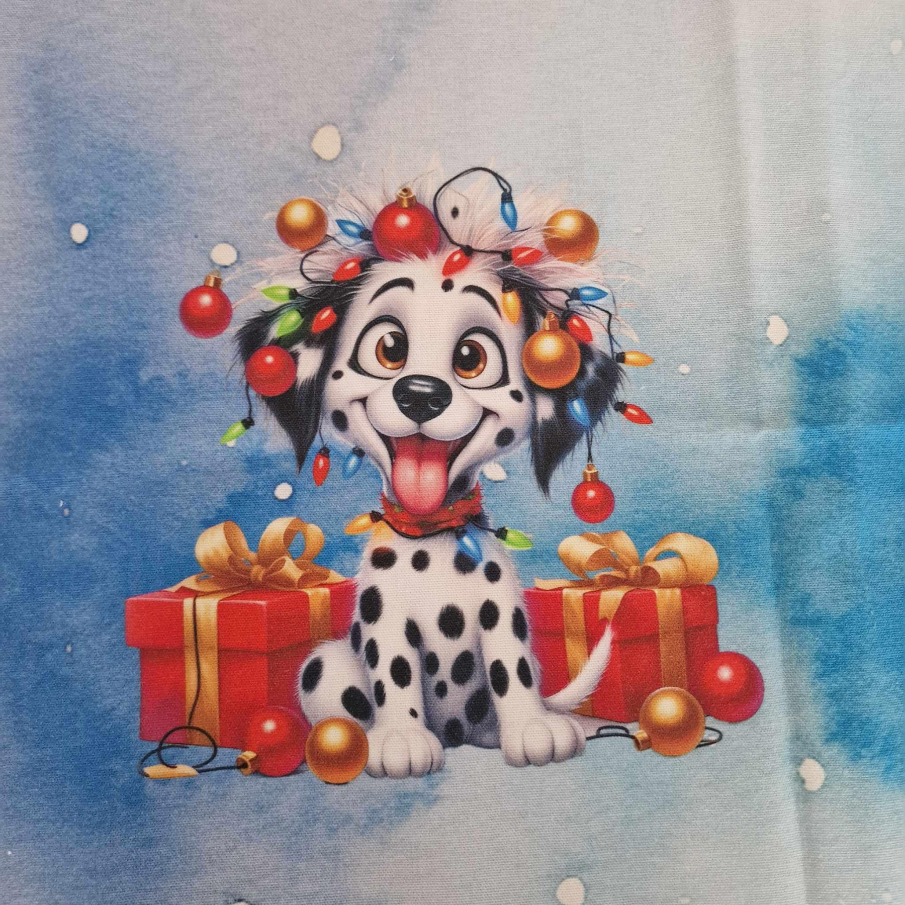 Christmas animal wz. 4 - panel (60cm x 50cm) tkanina bawełniana