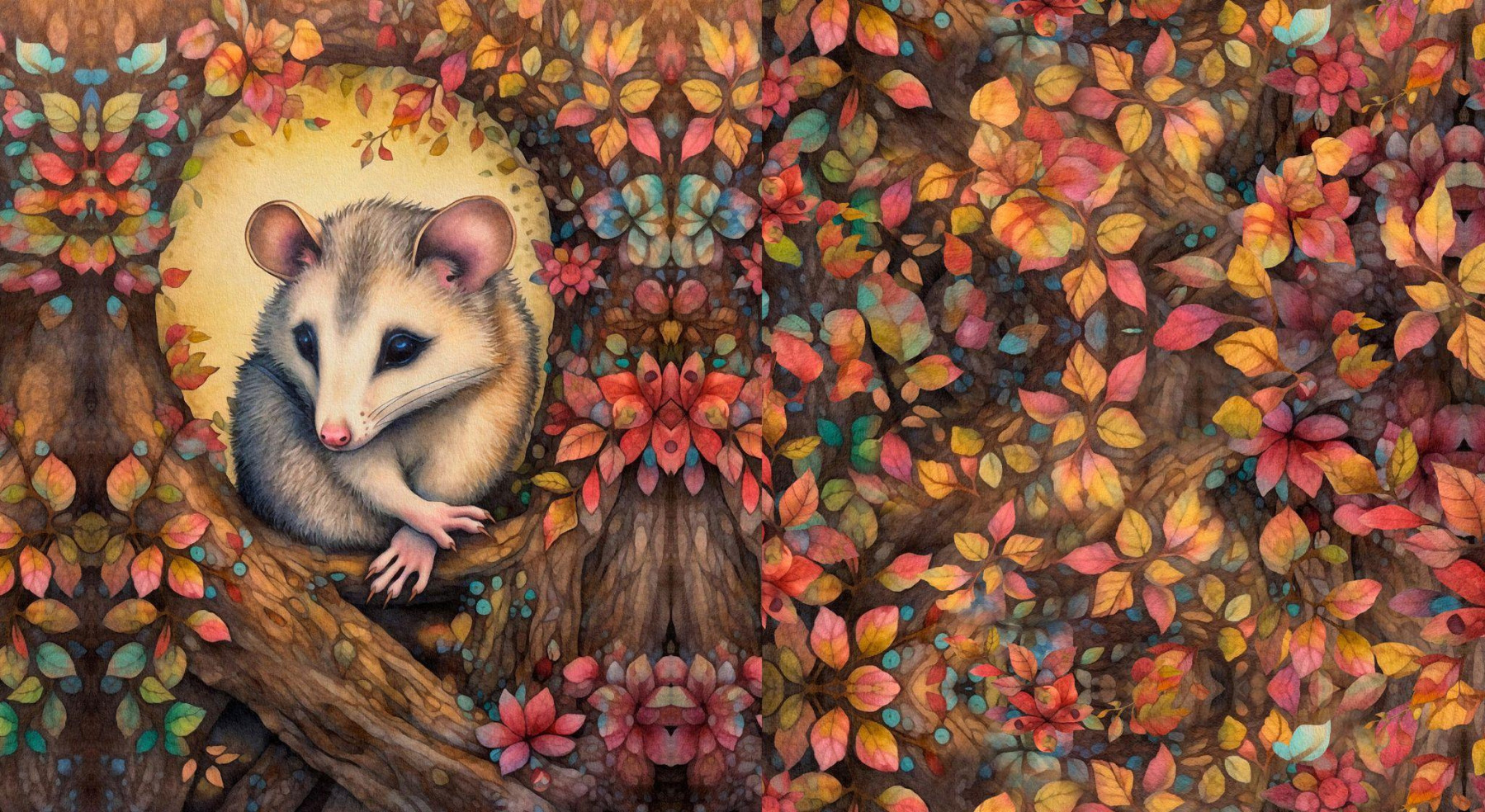 BOHO LEAVES WZ. 2 - tkanina wodoodporna