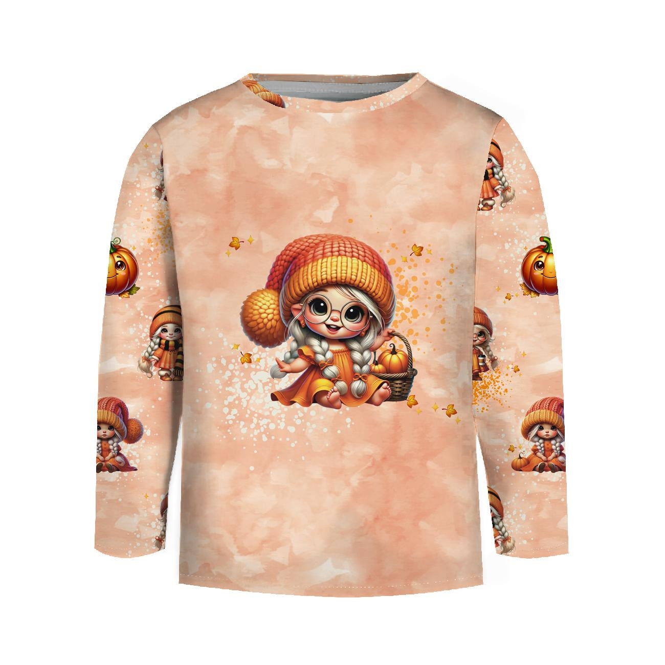 Girl cute halloween wz.9 - panel (60cm x 50cm) SINGLE JERSEY